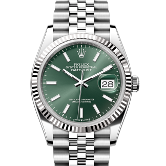 namaakontwerper Rolex Datejust 36 Oesterstaal en witgoud M126234-0051