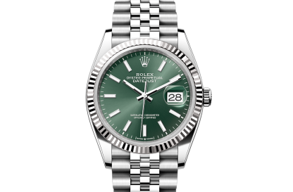 namaakontwerper Rolex Datejust 36 Oesterstaal en witgoud M126234-0051