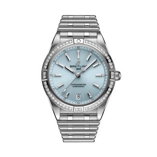 nep luxe Breitling Chronomat Automatic 36mm Ladies Watch Blue 18ct White Gold G10380591C1G1