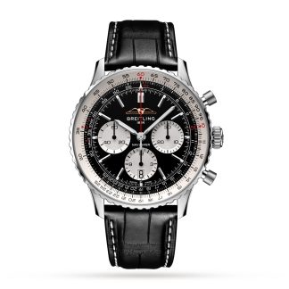 nep luxe Breitling Navitimer B01 Chronograph 43 Stainless Steel Watch Alligator AB0138211B1P1