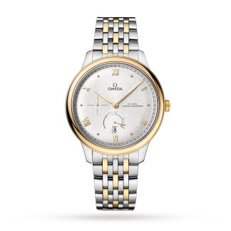 nep luxe Omega De Ville Prestige Co-Axial Chronometer Power Reserve 41mm Mens Watch Silver Stainless Steel & 18ct Yellow Gold O43420412102001