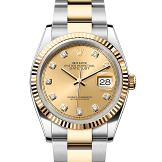 nep luxe Rolex Datejust 36 Oesterstaal en geelgoud M126233-0018