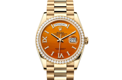 nep luxe Rolex Day-Date 36 geelgoud en diamanten M128348RBR-0049