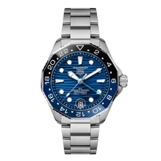 nep luxe TAG Heuer Aquaracer Professional 300 GMT 42mm Mens Watch Blue Stainless Steel WBP5114.BA0013