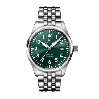 nep pols IWC Pilots Mark XX 40mm Mens Watch Green Stainless Steel IW328206