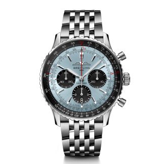 replica luxe Breitling Navitimer B01 Chronograph 43 Stainless Steel Ice Blue Watch Stainless Steel AB0138241C1A1