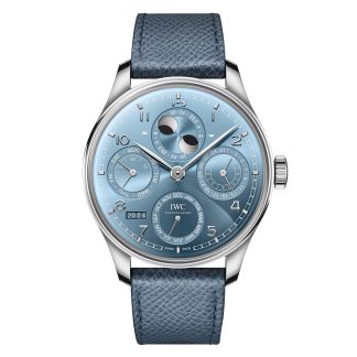 replica luxe IWC Portugieser Perpetual Calendar 44 Blue Horizon Calfskin IW503703