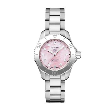 replica luxe TAG Heuer Aquaracer 30mm Ladies Watch Strawberry Pink The Watches Of Switzerland Group Exclusive Stainless Steel WBP2416.BA0622