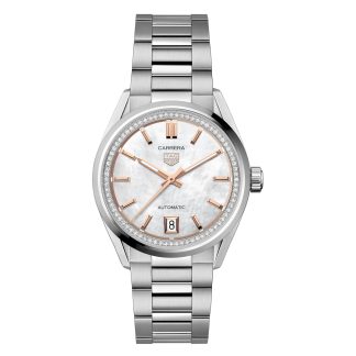 replica luxe TAG Heuer Carrera Date 36mm Ladies Watch Mother Of Pearl Stainless Steel WBN231C.BA0001