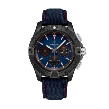 replica ontwerper Breitling Avenger B01 Chronograph Red Arrows 44mm Mens Watch Blue Calfskin SB01475A1C1X1