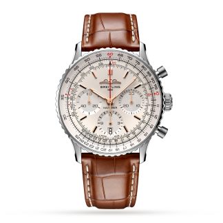 replica ontwerper Breitling Navitimer B01 Chronograph 41 Stainless Steel Watch Alligator AB0139211G1P1