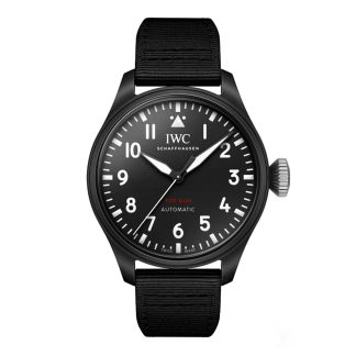 replica ontwerper IWC Big Pilot Top Gun 43mm Mens Watch Black Canvas IW329801