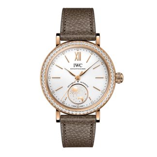 replica ontwerper IWC Portofino Automatic Day Night 34mm Ladies Watch Silver Calfskin IW659802