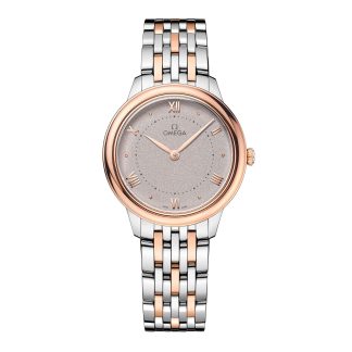 replica ontwerper Omega De Ville Prestige 30mm Ladies Watch Rose Grey Stainless Steel & 18ct Rose Gold O43420306002001