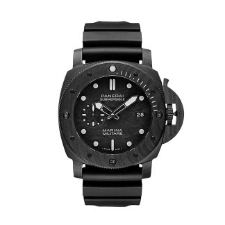 replica ontwerper Panerai Submersible Marina Militare Carbotech 47mm Mens Watch Rubber PAM02979