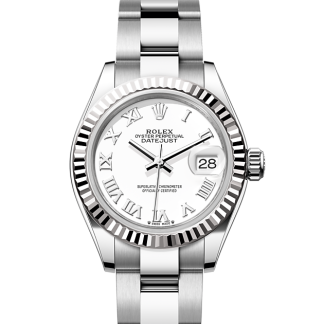 replica ontwerper Rolex Lady-Datejust Oesterstaal en witgoud M279174-0020